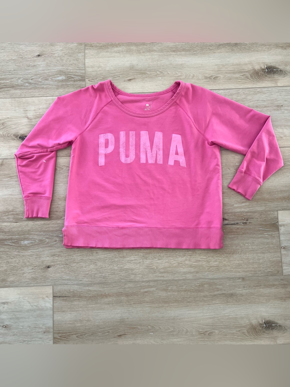 Puma Pink Logo Crewneck Sweatshirt